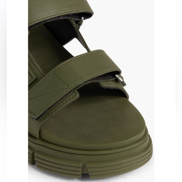GANNI Recycled Rubber Hiking Sandals - Kalamata Green SZ 38, Hardly Worn - Picture 3 of 7